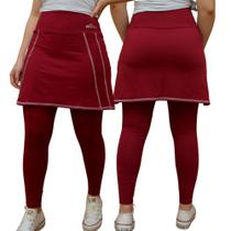 Saia Calça Fitness Evangélica Poliamida Uv50+ Cintura Alta Academia Ginastica