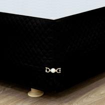 Saia cama Box bau Casal Matelada Com Pingente