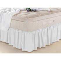 Saia cama box casal branca - branca - casal 138 x 188 x 30 cm