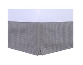 Saia Cama Box Casal Poliester Cinza Lavive Saia Cama Box Casal Poliester Cinza Lavive