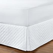 Saia Cama Box King Matelada Branco