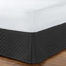 Saia Cama Box Solteiro Matelada Preto