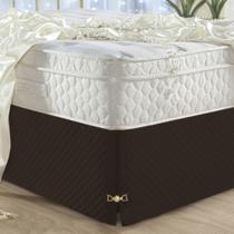 Saia Cama Solteiro Box Bau Matelada Luxo Varias Cores Com Pingente