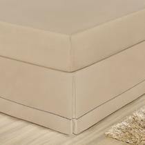 Saia Cama Solteiro Box Percal 180 Fios Acabamento em Ponto Palito - Cáqui Saia Cama Solteiro Box Percal 180 Fios Acabamento em Ponto Palito - Cáqui
