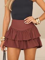 Saia Camadas Babado Feminina Festas Tecido Sensorial Saia Camadas Babado Feminina Festas Tecido Sensorial