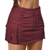 Saia cargo American Trends Y2K Mini Jeans Jean Wine Large