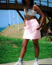 Saia cargo c decks rosa feminina