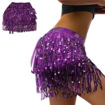 Saia Carnaval Midi Paete 40 Franja Saia Lantejolas