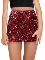 Saia CharmWM Sequin para meninas, moda de cintura alta, de 5 a 14 anos Saia CharmWM Sequin para meninas, moda de cintura alta, de 5 a 14 anos