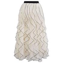 Saia CHICWISH Rippling Attraction Mesh Tule A-Line Cream