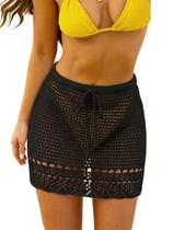 Saia coberta CUPSHE com cordão de malha de crochê para mulheres Saia coberta CUPSHE com cordão de malha de crochê para mulheres
