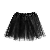 Saia com Tule e Glitter Preta para Fantasia Brilhante Adulta 40x26 1un Saia com Tule e Glitter Preta para Fantasia Brilhante Adulta 40x26 1un