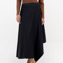 Saia Cony Green Midi Evasê Assimétrica Feminina Saia Cony Green Midi Evasê Assimétrica Feminina