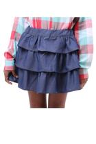 Saia Country Babados Jeans Infantil - Cowgirl