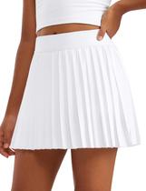 Saia CRZ YOGA Feathery-Fit Macia Plissada XL Branca