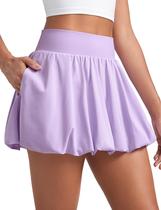 Saia CRZ YOGA Mini Cintura Alta Barra Bufante Lilás P Saia CRZ YOGA Mini Cintura Alta Barra Bufante Lilás P