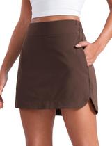 Saia CRZ YOGA Mini Skort Evasê Cintura Alta com Bolsos 38 cm