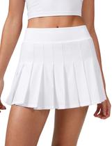 Saia CRZ YOGA Plissada Cintura Alta para Tênis e Golfe Branca XX-S Saia CRZ YOGA Plissada Cintura Alta para Tênis e Golfe Branca XX-S