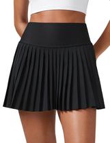 Saia CRZ YOGA Plissada de Tênis Cintura Alta com Bolsos XL