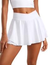Saia CRZ YOGA Tênis Branca Cintura Alta com Babados XL Saia CRZ YOGA Tênis Branca Cintura Alta com Babados XL