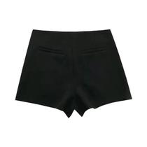 Saia Curta Assimétrica Rosa E Preta Para Mulheres, Cintura Alta, Moda Casual De Verão Saia Curta Assimétrica Rosa E Preta Para Mulheres, Cintura Alta, Moda Casual De Verão