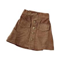 Saia Curta De Corduroy Para Meninas, Cor Sólida, Primavera E Outono - NONE Saia Curta De Corduroy Para Meninas, Cor Sólida, Primavera E Outono - NONE