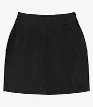 Saia Curta Feminina Com Bolsos Endless Preto Saia Curta Feminina Com Bolsos Endless Preto