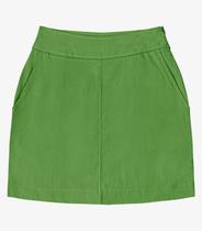 Saia Curta Feminina Com Bolsos Endless Verde Saia Curta Feminina Com Bolsos Endless Verde