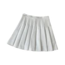 Saia Curta Feminina De Cintura Alta Em A, Cor Sólida, Ajuste Slim, Estilo Doce Para Verão, Outono E