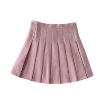 Saia Curta Feminina De Cintura Alta Em A, Cor Sólida, Ajuste Slim, Estilo Doce Para Verão, Outono E