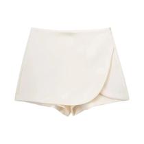 Saia Curta Feminina De Cintura Alta Para O Verão, Bege, Preta, Assimétrica, Rosa, Marrom, Para - HXAO Saia Curta Feminina De Cintura Alta Para O Verão, Bege, Preta, Assimétrica, Rosa, Marrom, Para - HXAO