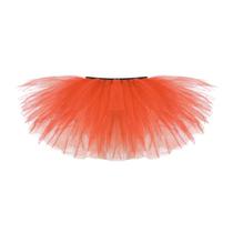 Saia curta feminina plissada de malha de 5 camadas da moda saia de dança tutu adulto