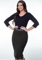 Saia Curta Moletinho Verde Militar Hapuk Saia Curta Moletinho Verde Militar Hapuk