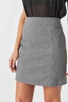 Saia Curta PKS Alfaiataria Pied de Poule Preto