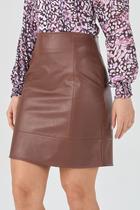 Saia Curta PKS material sintético Marrom Saia Curta PKS material sintético Marrom