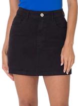Saia Curta Sarja Malwee 1000131427 Feminina Cintura Alta Stretch T. 38/46