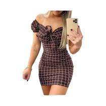Saia Curta Sexy com Detalhes em Grade - Estilo Verão