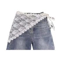 Saia Curta Triangular Com Renda De Primavera, Meia Saia, Cortina De Bumbum, Pequeno Avental, Lenço Saia Curta Triangular Com Renda De Primavera, Meia Saia, Cortina De Bumbum, Pequeno Avental, Lenço