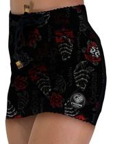 Saia Cyclone Veludo Skull Roses Heavy