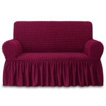 Saia de alta elasticidade Loveseat Slipcover NICEEC vermelha de 2 lugares