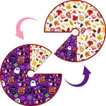 Saia de árvore Clothmile Outono Halloween Reversível 90cm