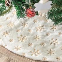 Saia de árvore de Natal Amidaky White Faux Fur 78 cm de diâmetro Saia de árvore de Natal Amidaky White Faux Fur 78 cm de diâmetro