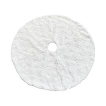 Saia De Árvore De Natal Bordada Com Floco De Neve Branco Para Decorações De Feriado E Festas