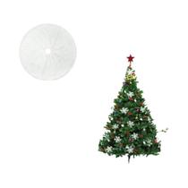 Saia De Árvore De Natal Branca E Fofa, Decoração De Festa De Ano Novo, Tapete Para Árvores De Natal