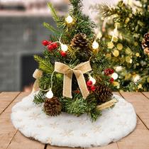 Saia de árvore de Natal DegGod Plush Snowy White Faux Fur 61 cm Saia de árvore de Natal DegGod Plush Snowy White Faux Fur 61 cm