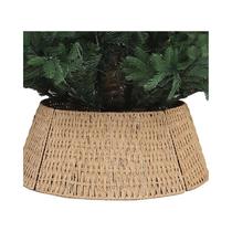 Saia De Árvore De Natal Em Rattan Natural Trançado 70cm - Decoração Festiva Para Casa E Base De