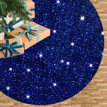 Saia de árvore de Natal FUHSY Sequin Velvet 46 cm azul royal