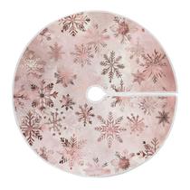 Saia de árvore de Natal senya com padrão sem costura em ouro rosa 90 cm