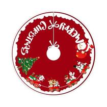 Saia De Árvore De Natal VIKAMA Festiva Em Poliéster Para Decoração De Festa Em Casa