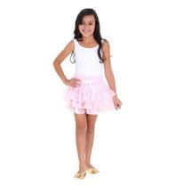 Saia de Bailarina Infantil de Carnaval Tutu Rosa